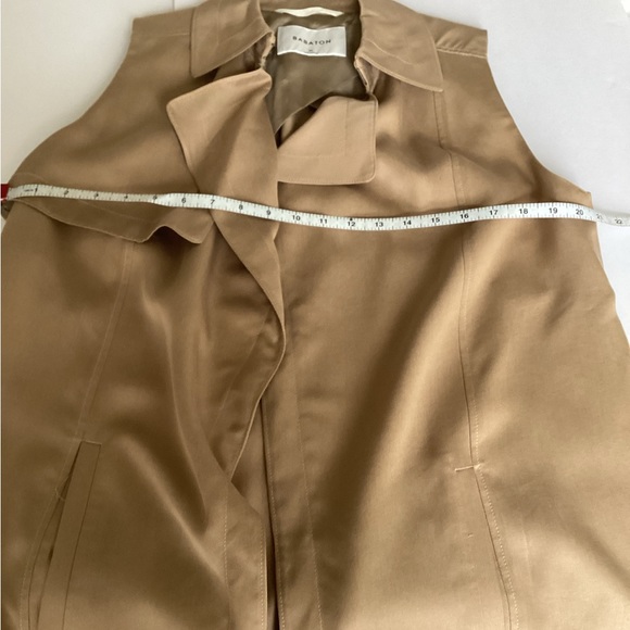 BABATON McKinley Vest Womens Medium Camel Trench Quiet Luxury Layering - Picture 12 of 14